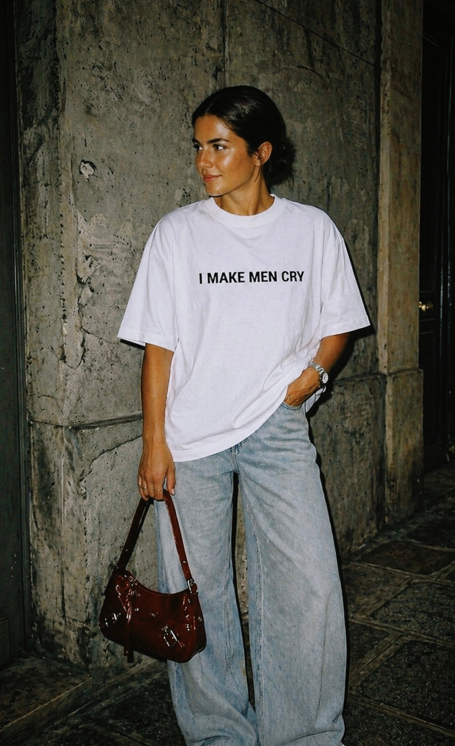I make men cry - Unisex Oversized Tee